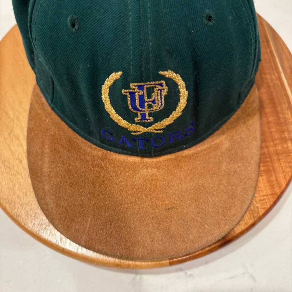 Classic Sportswear Gators Hat Men OSFA Green Brown Snapback Faux Suede Brim